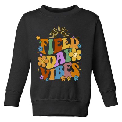 Field Day Vibes Colorful Floral Toddler Sweatshirt