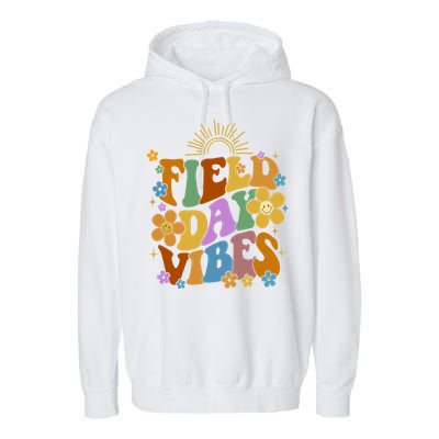 Field Day Vibes Colorful Floral Garment-Dyed Fleece Hoodie