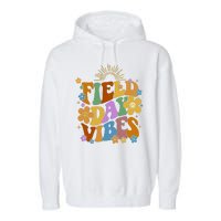 Field Day Vibes Colorful Floral Garment-Dyed Fleece Hoodie