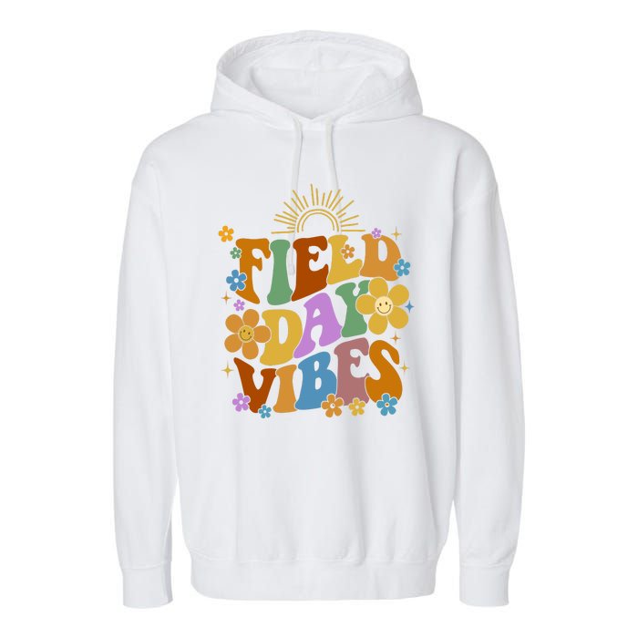 Field Day Vibes Colorful Floral Garment-Dyed Fleece Hoodie