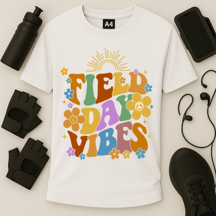 Field Day Vibes Colorful Floral Performance Shirt