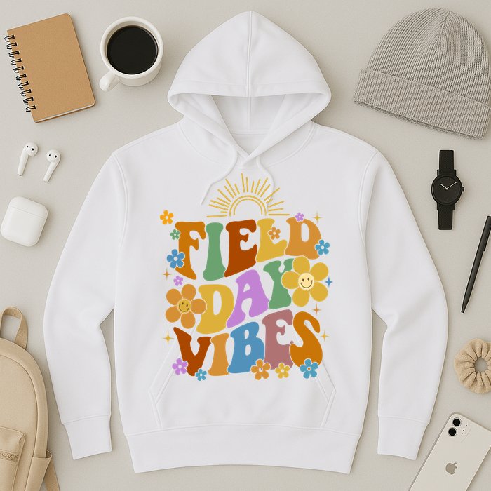 Field Day Vibes Colorful Floral Hoodie