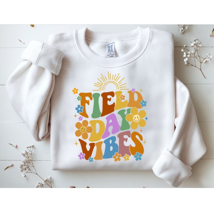 Field Day Vibes Colorful Floral Sweatshirt