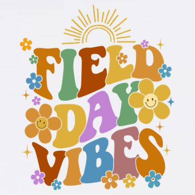 Field Day Vibes Colorful Floral T-Shirt