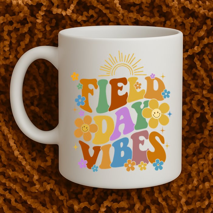 Field Day Vibes Colorful Floral Mug