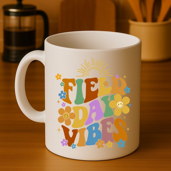 Field Day Vibes Colorful Floral Mug
