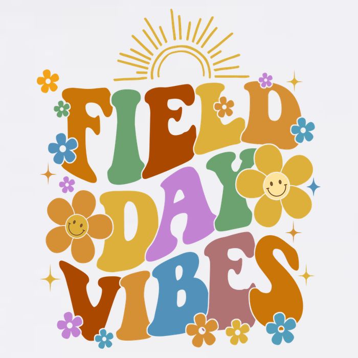Field Day Vibes Colorful Floral Beanie
