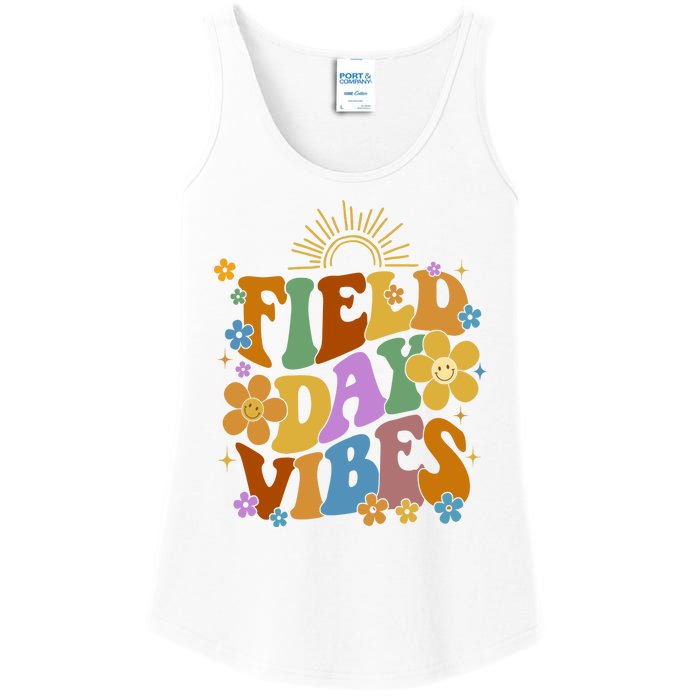 Field Day Vibes Colorful Floral Ladies Essential Tank