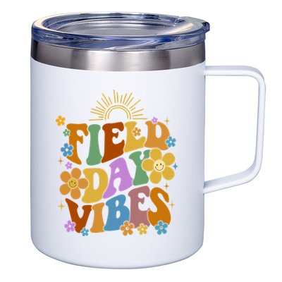 Field Day Vibes Colorful Floral 12oz Stainless Steel Coffee Mug