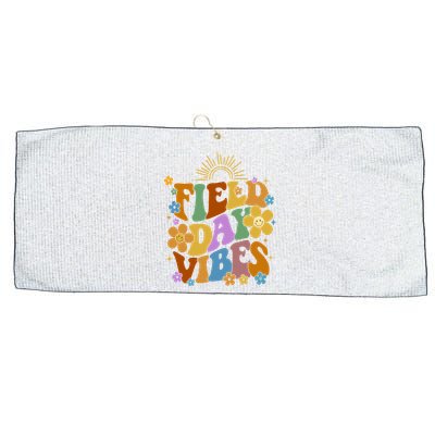 Field Day Vibes Colorful Floral Large Microfiber Waffle Golf Towel