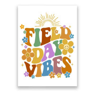 Field Day Vibes Colorful Floral Poster
