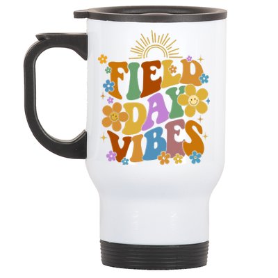 Field Day Vibes Colorful Floral Stainless Steel Travel Mug