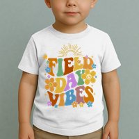 Field Day Vibes Colorful Floral Toddler T-Shirt