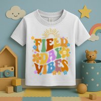 Field Day Vibes Colorful Floral Toddler T-Shirt