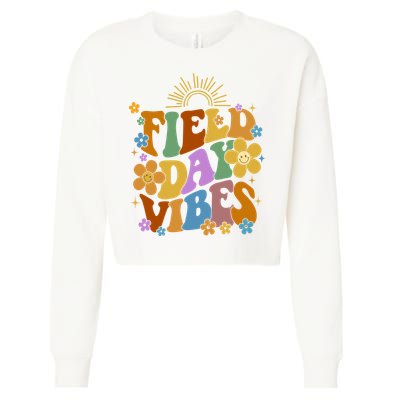 Field Day Vibes Colorful Floral Cropped Pullover Crew