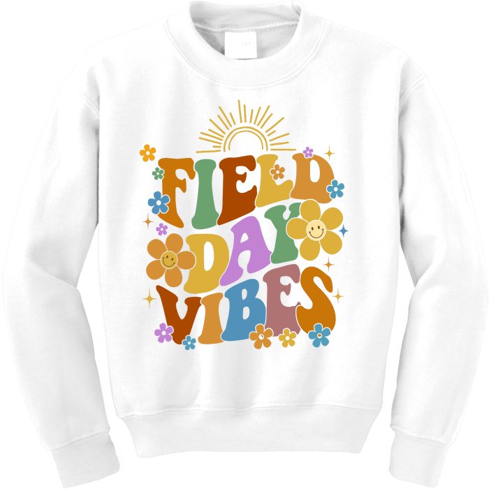 Field Day Vibes Colorful Floral Kids Sweatshirt