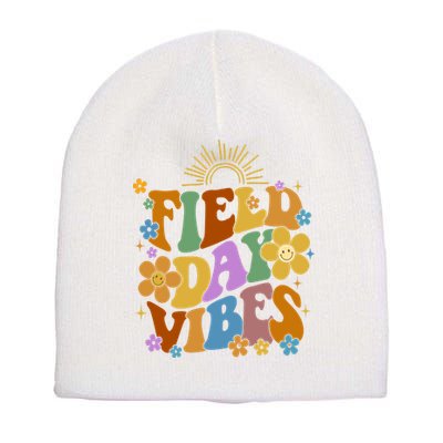 Field Day Vibes Colorful Floral Short Acrylic Beanie