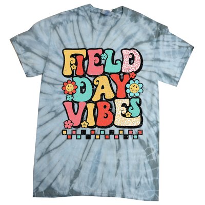 Field Day Vibes Groovy Summer Teacher Last Day Of School Tie-Dye T-Shirt