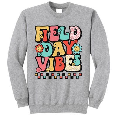 Field Day Vibes Groovy Summer Teacher Last Day Of School Tall Sweatshirt