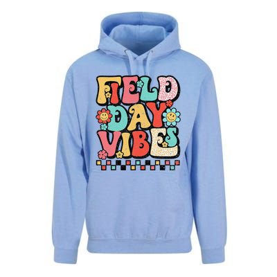 Field Day Vibes Groovy Summer Teacher Last Day Of School Unisex Surf Hoodie