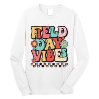 Field Day Vibes Groovy Summer Teacher Last Day Of School Long Sleeve Shirt