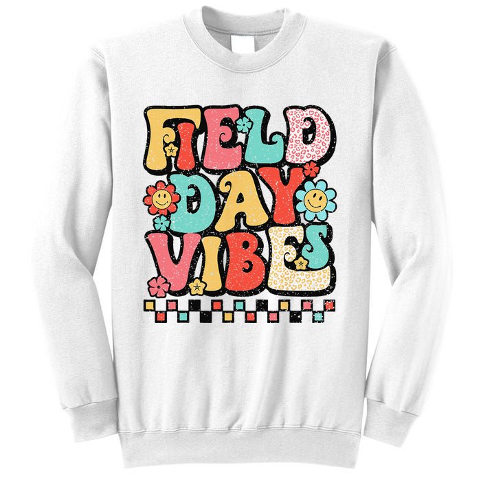 Field Day Vibes Groovy Summer Teacher Last Day Of School Sweatshirt