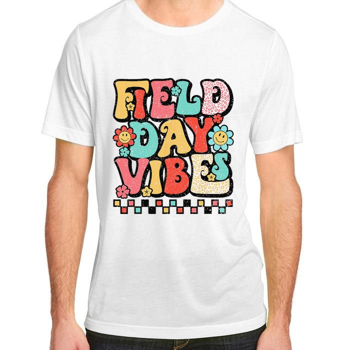 Field Day Vibes Groovy Summer Teacher Last Day Of School Adult ChromaSoft Performance T-Shirt