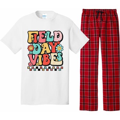 Field Day Vibes Groovy Summer Teacher Last Day Of School Pajama Set