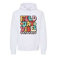 Field Day Vibes Groovy Summer Teacher Last Day Of School Premium Hoodie