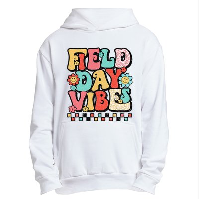 Field Day Vibes Groovy Summer Teacher Last Day Of School Urban Pullover Hoodie