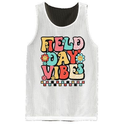 Field Day Vibes Groovy Summer Teacher Last Day Of School Mesh Reversible Basketball Jersey Tank