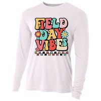 Field Day Vibes Groovy Summer Teacher Last Day Of School Cooling Performance Long Sleeve Crew