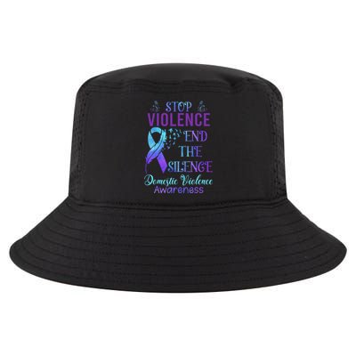 Family Domestic Violence Awareness Purple Ribbon Cool Comfort Performance Bucket Hat