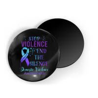 Family Domestic Violence Awareness Purple Ribbon Magnet