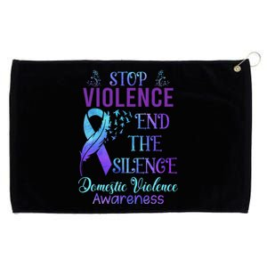 Family Domestic Violence Awareness Purple Ribbon Grommeted Golf Towel