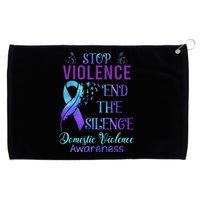 Family Domestic Violence Awareness Purple Ribbon Grommeted Golf Towel