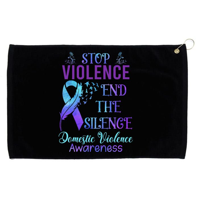 Family Domestic Violence Awareness Purple Ribbon Grommeted Golf Towel