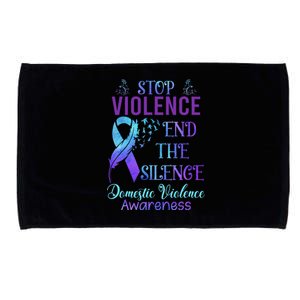 Family Domestic Violence Awareness Purple Ribbon Microfiber Hand Towel