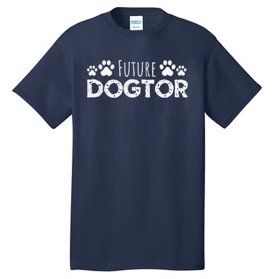 Future Dogtor Vet Student Funny Veterinarian Dog Graduate Tall T-Shirt