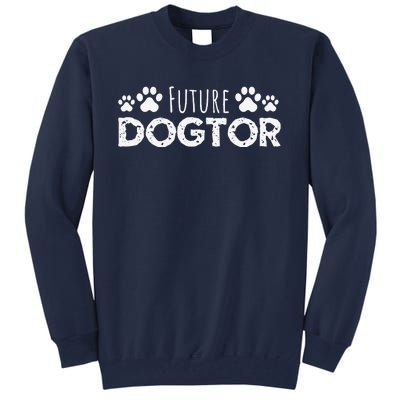 Future Dogtor Vet Student Funny Veterinarian Dog Graduate Tall Sweatshirt