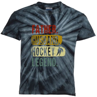 Father's Day Vintage Father Husband Hockey Legend Gift Hockey Dad Kids Tie-Dye T-Shirt