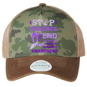 Family Domestic Violence Awareness Purple Ribbon Legacy Tie Dye Trucker Hat