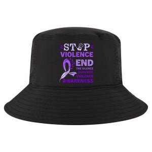 Family Domestic Violence Awareness Purple Ribbon Cool Comfort Performance Bucket Hat