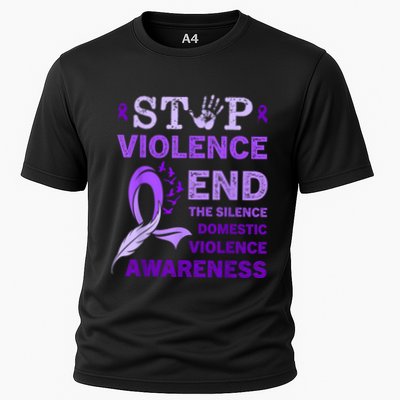 Family Domestic Violence Awareness Purple Ribbon Performance Shirt