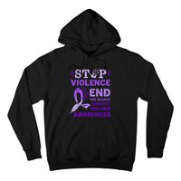 Family Domestic Violence Awareness Purple Ribbon Hoodie