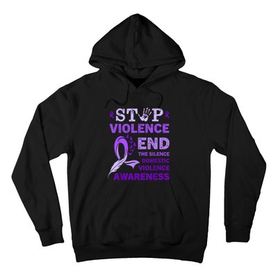 Family Domestic Violence Awareness Purple Ribbon Hoodie