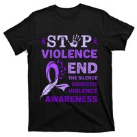 Family Domestic Violence Awareness Purple Ribbon T-Shirt