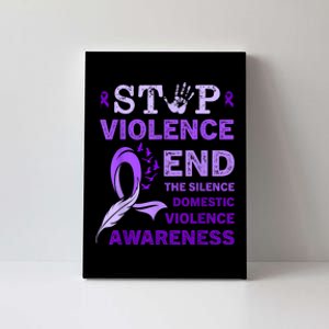 Family Domestic Violence Awareness Purple Ribbon Canvas