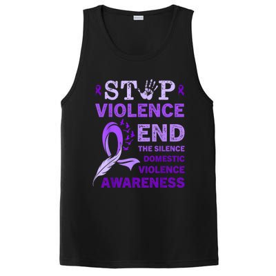 Family Domestic Violence Awareness Purple Ribbon PosiCharge Competitor Tank