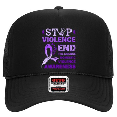 Family Domestic Violence Awareness Purple Ribbon Trucker Hat